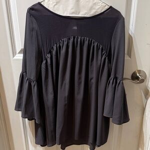 French Connection Black Blouse with Flared Sleeves